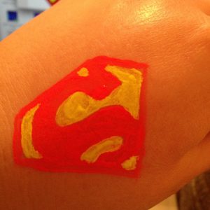 Superman UV Body Paint