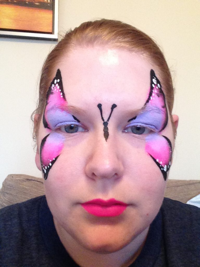 Simple Butterfly Face Paint