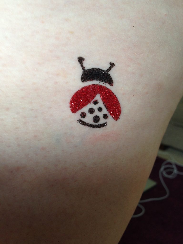 Ladybird Glitter Tattoo Design