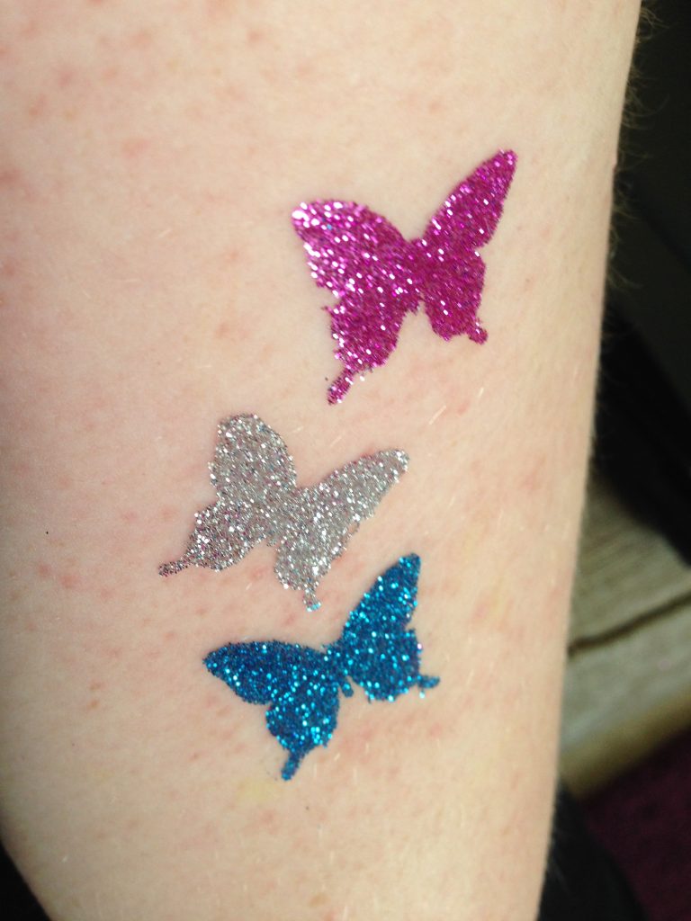 Butterfly Glitter Tattoo Design