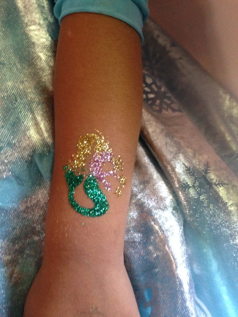 Mermaid Glitter Tattoo Design